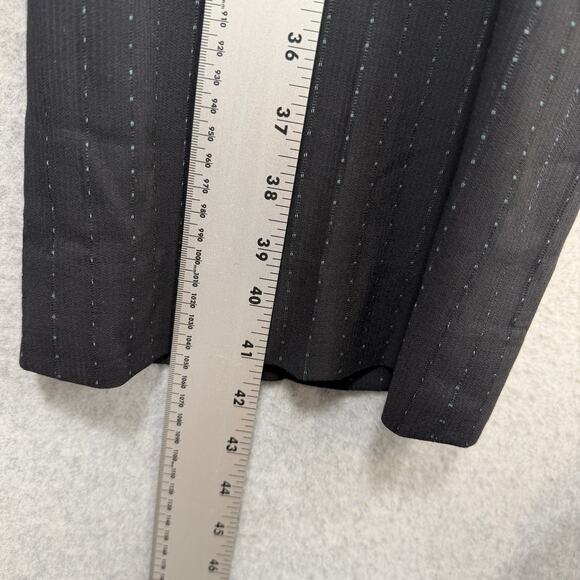 Entier Classiques Women's Black Blue Pinstripe Pants Size 6 Stretch - Picture 6 of 7